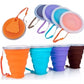 Vaso Plegable De Silicona Con Tapa Portable Reusable 270 Ml