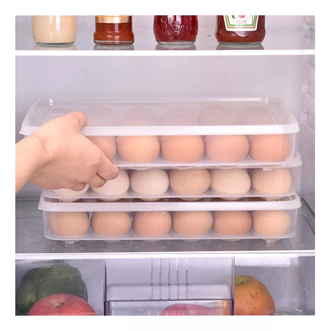 Canasta Porta Huevos Organizador Con Tapa Nevera My 051