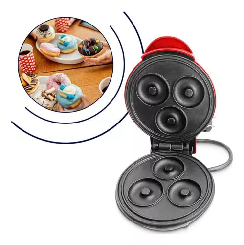 Máquina De Mini Donas Por 3 Antiadherente