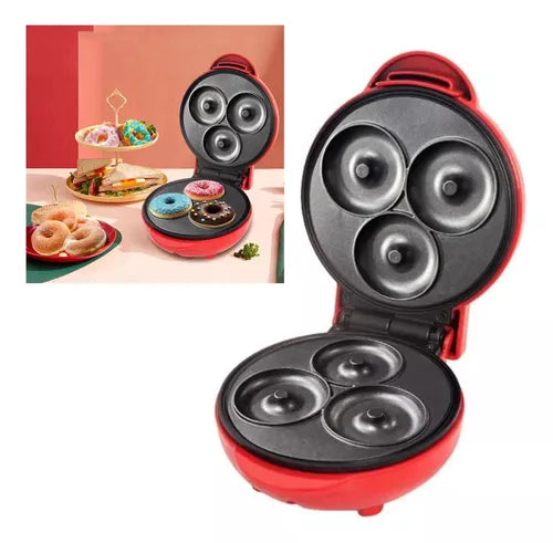 Máquina De Mini Donas Por 3 Antiadherente