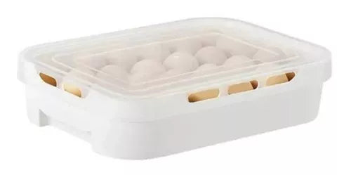 Canasta Porta Huevos Organizador Con Tapa Nevera My 051