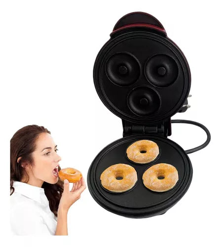 Máquina De Mini Donas Por 3 Antiadherente