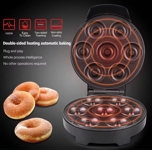 Maquina Eléctrica P/ Mini Donas Antiadherente Indicador Luz